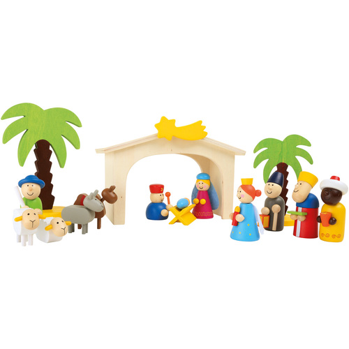 16 Piece Wooden Nativity Set