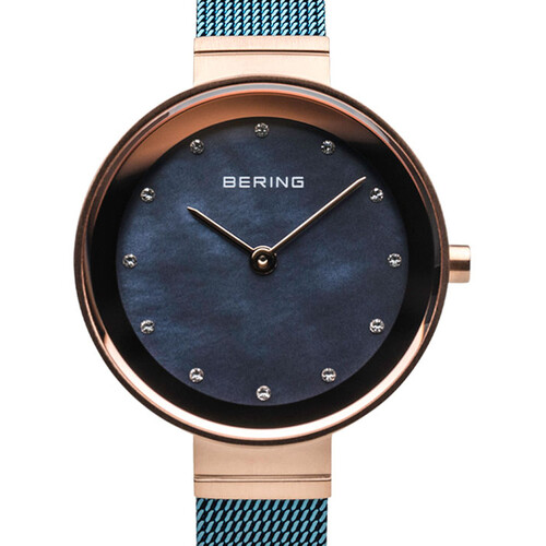 Classic Collection Blue Womens Watch With Milanese Strap By BERING image