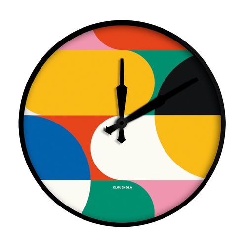 45cm Bauhaus Collection Mid-Century Geometric Silent Wall Clock By CLOUDNOLA