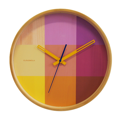 30cm Riso Collection Magenta & Yellow Silent Wall Clock By CLOUDNOLA