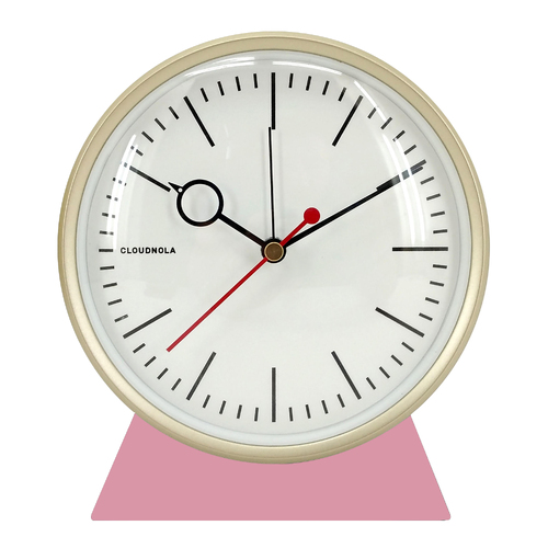 13.5cm Bloke Pink Silent Analogue Alarm Clock By CLOUDNOLA