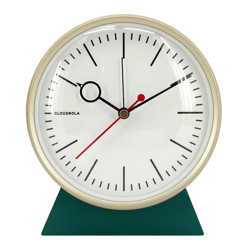 13.5cm Bloke Green Silent Analogue Alarm Clock By CLOUDNOLA
