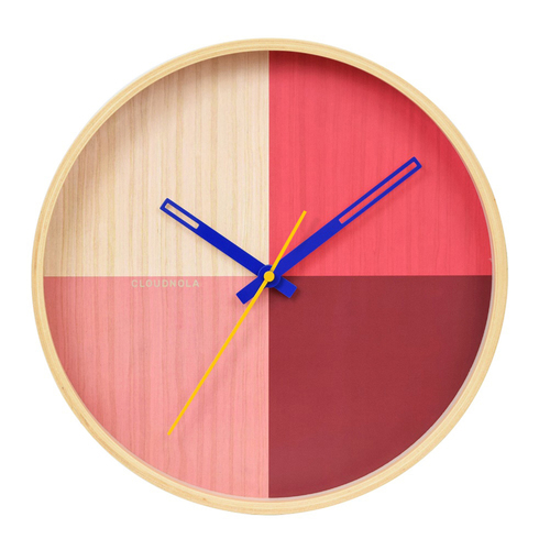 30cm Flor Collection Red Silent Wall Clock By CLOUDNOLA