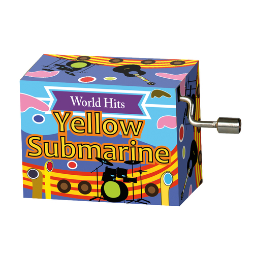 World Hits Hand Crank Music Box (The Beatles- Yellow Submarine) image