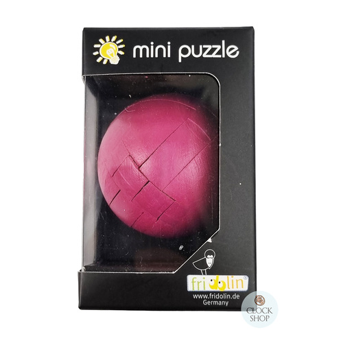 Wooden 3D Puzzle- Magenta Ball