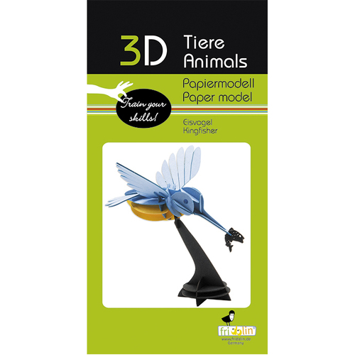 3D Paper Model- Kingfisher