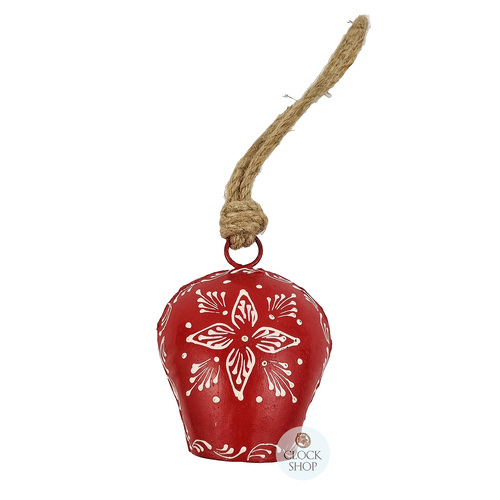 28cm Metal Bell On Rope- Red