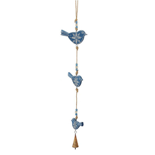 71cm Birds Hanging Decoration- Blue