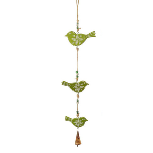 71cm Birds Hanging Decoration- Green