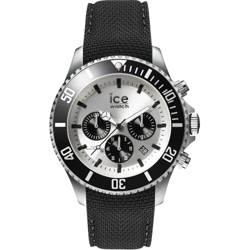 44mm Steel Collection Black & Silver Mens Watch By ICE-WATCH