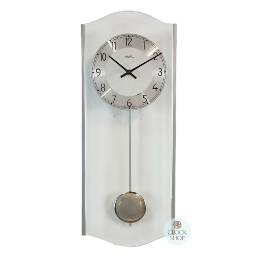 50cm Silver Pendulum Wall Clock By AMS