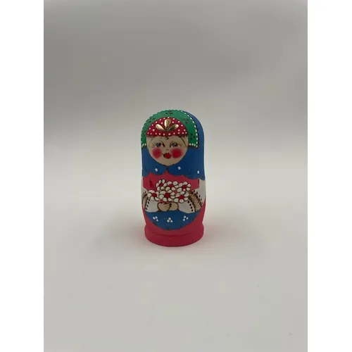 Woodburn Russian Dolls- Blue Scaft Floral 11cm (Set Of 5) image