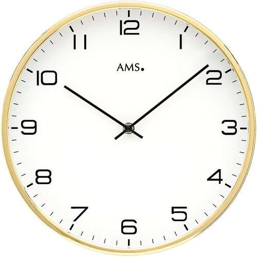 30cm Gold Wall Clock By AMS