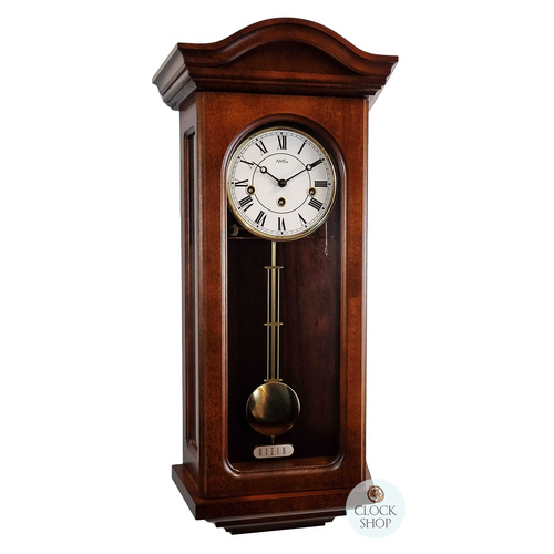 67cm Walnut 8 Day Mechanical Chiming Wall Clock By AMS