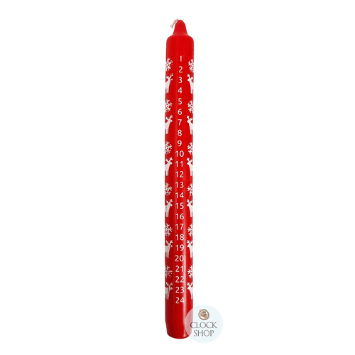 25cm Red Advent Calendar Candle image