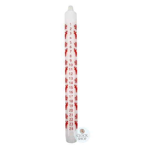 25cm White Advent Calendar Candle image