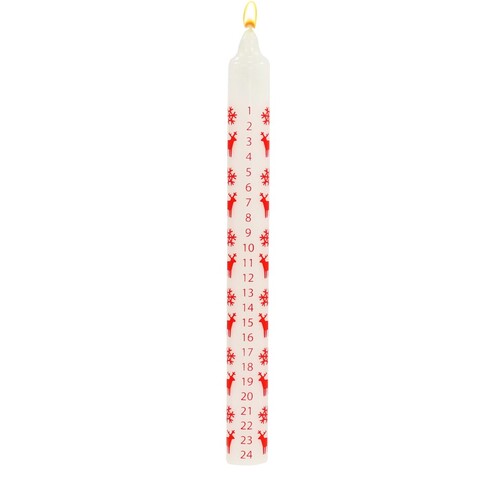 25cm White Advent Calendar Candle