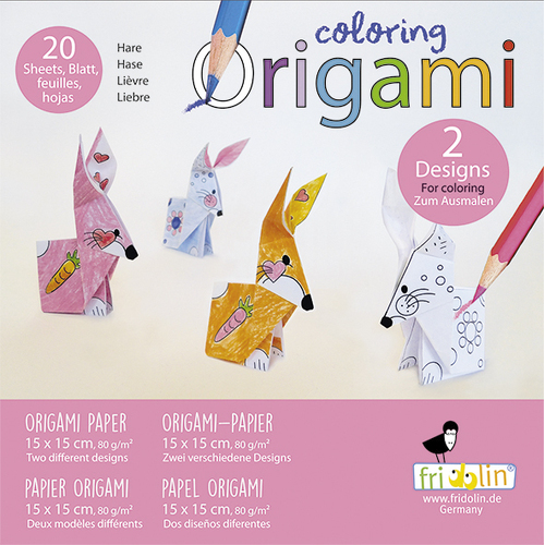 Colouring Origami- Hare image