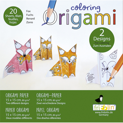 Colouring Origami- Fox