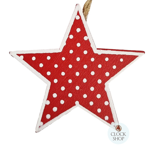 6cm Red Star Hanging Decoration