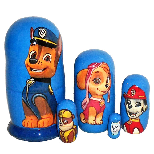 Paw Patrol Russian Dolls- 11cm (Set Of 5) image