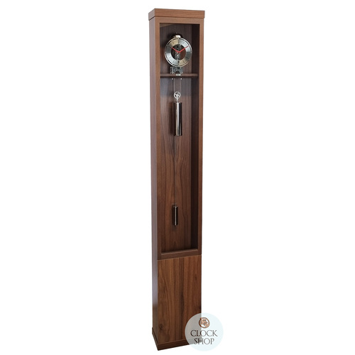 189cm Walnut Modern Skeleton Floor Clock With Bell Strike By HERMLE image
