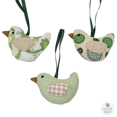 8cm Fabric Bird Hanging Decoration- Assorted Designs