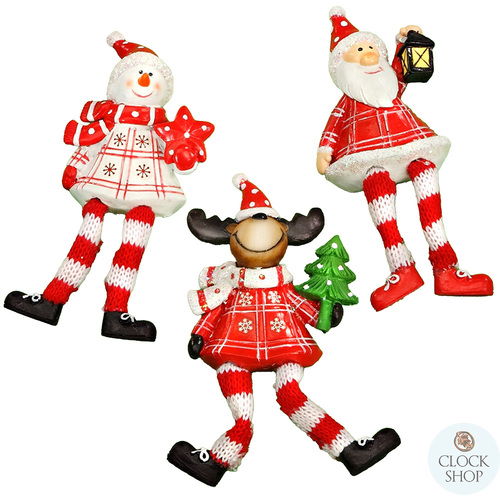12cm Christmas Fridge Magnet With Dangly Legs- Assorted Designs