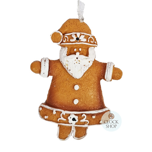 6.5cm Gingerbread Santa Hanging Decoration image