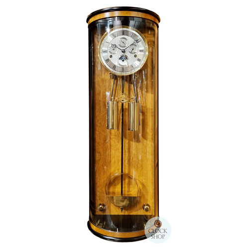 92cm Burlwood Mechanical Chiming Wall Clock By KIENINGER
