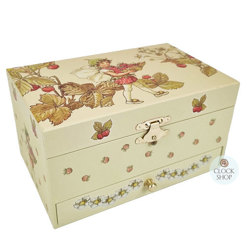 Strawberry Fairy Glow In The Dark Dancing Fairy Musical Jewellery Box (Mozart- The Magic Flute) image