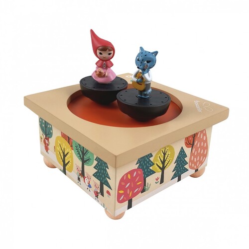 Little Red Riding Hood Music Box With Spinning Figurines (Vivaldi-The Spring)