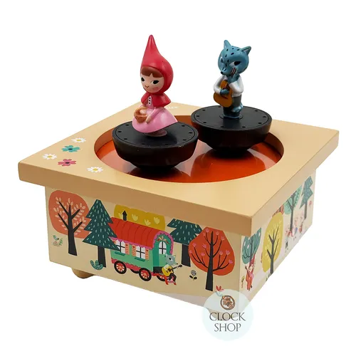 Little Red Riding Hood Music Box With Spinning Figurines (Vivaldi-The Spring)