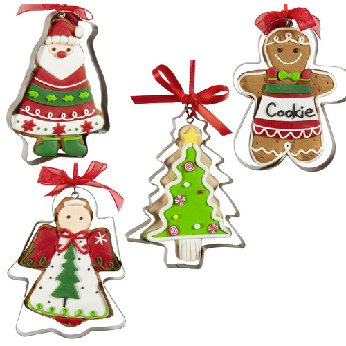 10cm Gingerbread Cookie Hanging Decoration- Assorted Designs