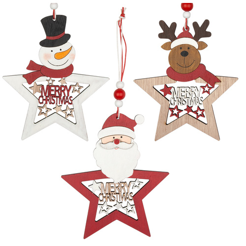 15cm Star Figurine Hanging Decoration- Assorted Designs