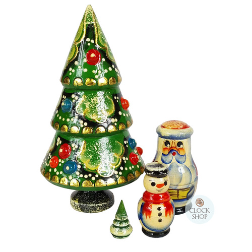 Christmas Tree Russian Dolls- 15cm (Set Of 4)