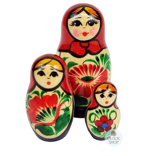 Kirov Russian Dolls- Red Scarf & Purple Dress 7cm (Set Of 3)