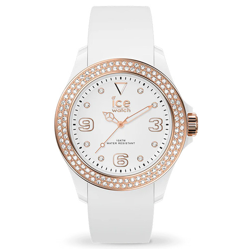 35mm Star Collection White & Rose Gold Womens Watch With Swarovski Crystals By ICE-WATCH image