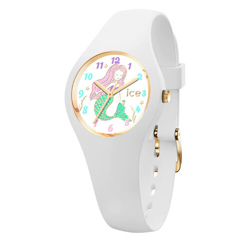 28mm Fantasia Collection White & Gold Youth Watch With Mermaid Dial By ICE-WATCH