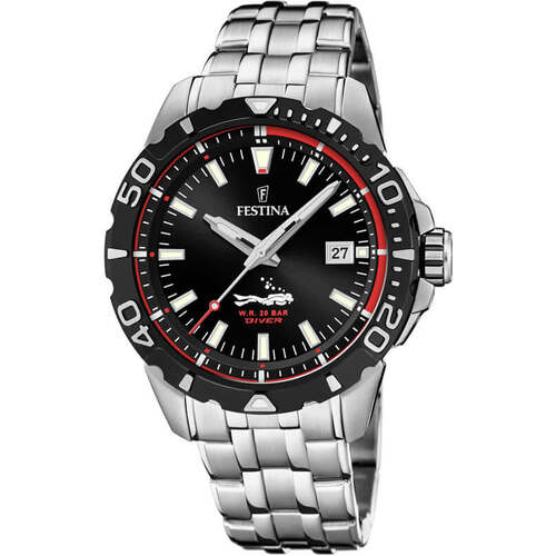 44.5mm Back Mens Divers Watch With Stainless Steel Bracelet By FESTINA image
