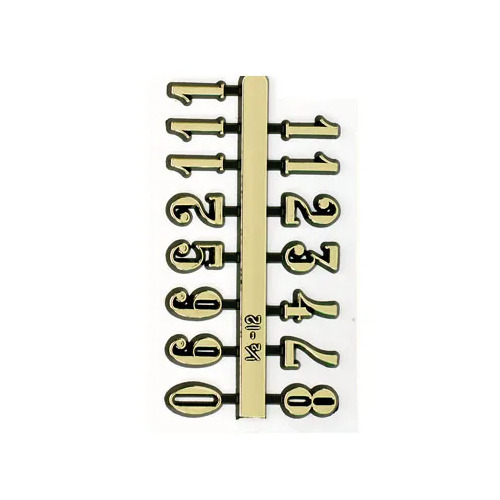 Gold Arabic Numerals 18mm
