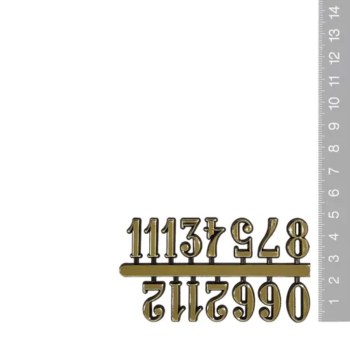 18mm Gold Arabic Numerals image