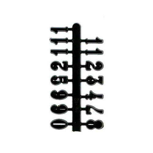 18mm Black Arabic Numerals image