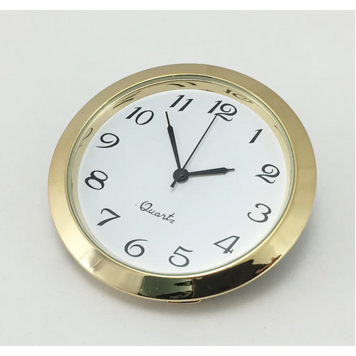 Round Arabic Gold 50mm - Quartz Clock Movement