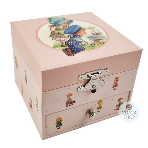 Children & Boat Musical Jewellery Box With Dancing Horse (Mozart- A Little Night Music)