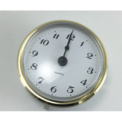 6.6cm Gold Clock Insert With White Dial & Arabic Numerals image