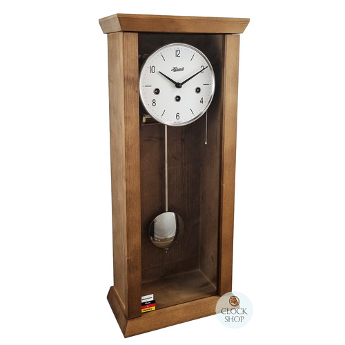 57cm Oak 8 Day Mechanical Chiming Wall Clock By HERMLE