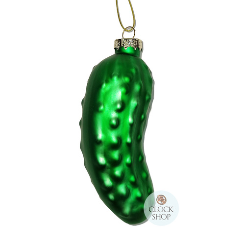 13cm Green Cucumber Pickle Hanging Christmas Decoration image