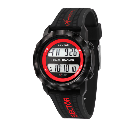 Digital EX17 Collection Black and Red Watch By SECTOR