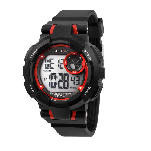 Digital EX36 Collection Black and Red Watch By SECTOR